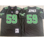 Men's Philadelphia Eagles #59 Seth Joyner Black Throwback Stitched Football Jersey