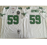 Men's Philadelphia Eagles #59 Seth Joyner White Throwback Stitched Football Jersey