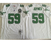 Men's Philadelphia Eagles #59 Seth Joyner White Throwback Stitched Football Jersey