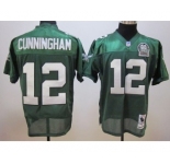 Philadelphia Eagles #12 Randall Cunningham Dark Green Throwback 99TH Jersey