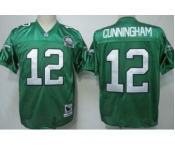 Philadelphia Eagles #12 Randall Cunningham Light Green Throwback 99TH Jersey