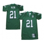Philadelphia Eagles #21 Eric Allen Light Green Throwback 99TH Jersey