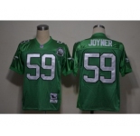 Philadelphia Eagles #59 Seth Joyner Light Green Throwback 99TH Jersey