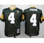 Green Bay Packers #4 Brett Favre Green 75TH Throwback Jersey