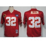 Kansas City Chiefs #32 Marcus Allen Red 75TH Throwback Jersey