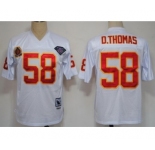 Kansas City Chiefs #58 Derrick Thomas White 75TH Throwback Jersey