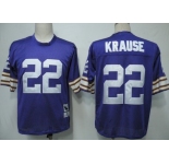 Minnesota Vikings #22 Paul Krause Purple Throwback Jersey