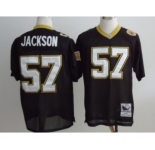 New Orleans Saints #57 Rickey Jackson Black Throwback Jersey