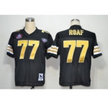 New Orleans Saints #77 Willie Roaf Hall of Fame Black Throwback Jersey