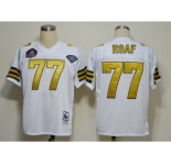 New Orleans Saints #77 Willie Roaf Hall of Fame White Throwback Jersey