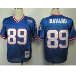 New York Giants #89 Mark Bavaro Blue Throwback Jersey