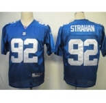 Reebok New York Giants #92 Michael Strahan Blue Jersey