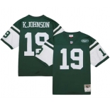 Mens New York Jets #19 Keyshawn Johnson 1998 Mitchell & Ness Legacy Jersey - Green