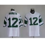 New York Jets #12 Joe Namath White Throwback Jersey
