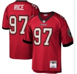 Men's Tampa Bay Buccaneers #97 Simeon Rice Red Throwback Football Stitched Jersey