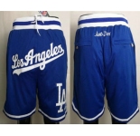 Men's Los Angeles Dodgers Blue Just Don Shorts Swingman Shorts