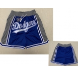 Men's Los Angeles Dodgers Blue With Grey Dodgers Just Don Shorts Swingman Shorts