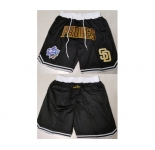 Men's San Diego Padres Black Shorts (Run Small)