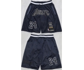 Men's Los Angeles Lakers #24 Kobe Bryant Black 2025 Shorts