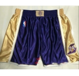 Men's Los Angeles Lakers #8 #24 Kobe Bryant Purple 1996-2016 The Hall of Fame Throwback Shorts
