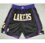 Men's Los Angeles Lakers Black 2023 City Icon Swingman Shorts