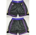 Men's Los Angeles Lakers Black Shorts (Run Small)