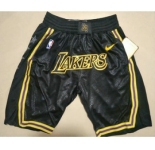 Men's Los Angeles Lakers Black With Lakers 2020 Nike City Edition Stitched Shorts