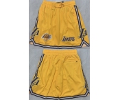 Men's Los Angeles Lakers Yellow 2025 Shorts