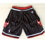 Chicago Bulls Black With Red Pinstripe Short