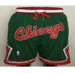 Chicago Bulls Green With Chicago Swingman Throwback Shorts
