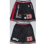Men's Chicago Bulls #23 Michael Jordan Black 2025 Shorts
