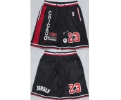 Men's Chicago Bulls #23 Michael Jordan Black 2025 Shorts
