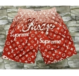 Men's Chicago Bulls Red Fashion Hardwood Classics Soul Swingman Throwback Shorts