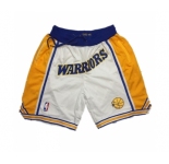 Golden State Warriors 1995-96 White Just Don Shorts Swingman Shorts