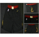 Men's Cleveland Cavaliers Black 2017-2018 Nike Swingman Stitched NBA Shorts