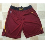 Men's Cleveland Cavaliers Red 2017-2018 Nike Swingman Stitched NBA Shorts