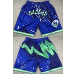 Men's Dallas Mavericks Royal Green Shorts (Run Small)