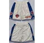 Men's New Yok Knicks White 2025 Shorts