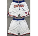 Men's New Yok Knicks White Shorts