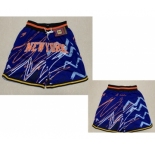 Men's New York Knicks Blue Lightning Just Don Swingman Shorts