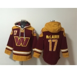 Men's Washington Commanders #17 Terry McLaurin Burgundy Ageless Must-Have Lace-Up Pullover Hoodie