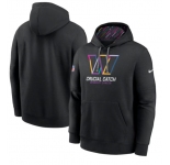 Men's Washington Commanders 2024 NFL Crucial Catch Club Black Performance Pullover Hoodie
