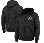 Men's Washington Redskins G-III Sports by Carl Banks Heathered Black Discovery Sherpa Full-Zip Jacket