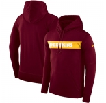 Men's Washington Redskins Nike Burgundy Sideline Team Performance Pullover Hoodie