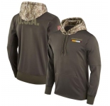 Men's Washington Redskins Nike Olive Salute to Service Sideline Therma Pullover Hoodie