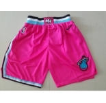 Men Nike Miami Heat Pink NBA Swingman City Edition Shorts