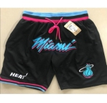 Men's Miami Heat Black 2020 Nike City Edition Just Don Shorts Swingman Shorts