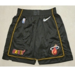 Men's Miami Heat Black Diamond 2022 City Edition Swingman Stitched Shorts