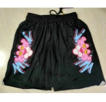 Men's Miami Heat Pink Black Just Don Swingman Throwback Shorts