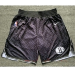 Men's Brooklyn Nets Black Nike Swingman 2021 Earned Edition Stitched Shorts